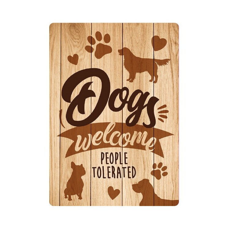 Dogs On Premises Schild - 25,4 X 17,8 Cm, Aluminium, Reflektierend, Für Garten/Zaun