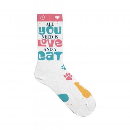 Socken Mit Katzenmotiv All You Need Is Cat